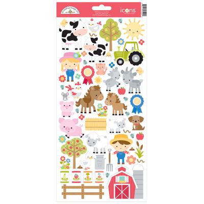 Doodlebug Down on the Farm - Cardstock Sticker